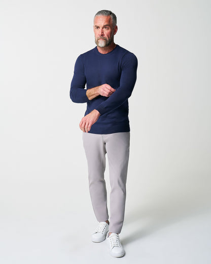 State & Liberty - Mid-Weight Wool Crewneck - Navy