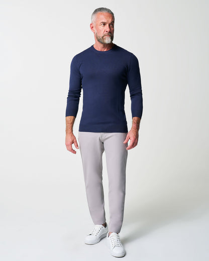 State & Liberty - Mid-Weight Wool Crewneck - Navy