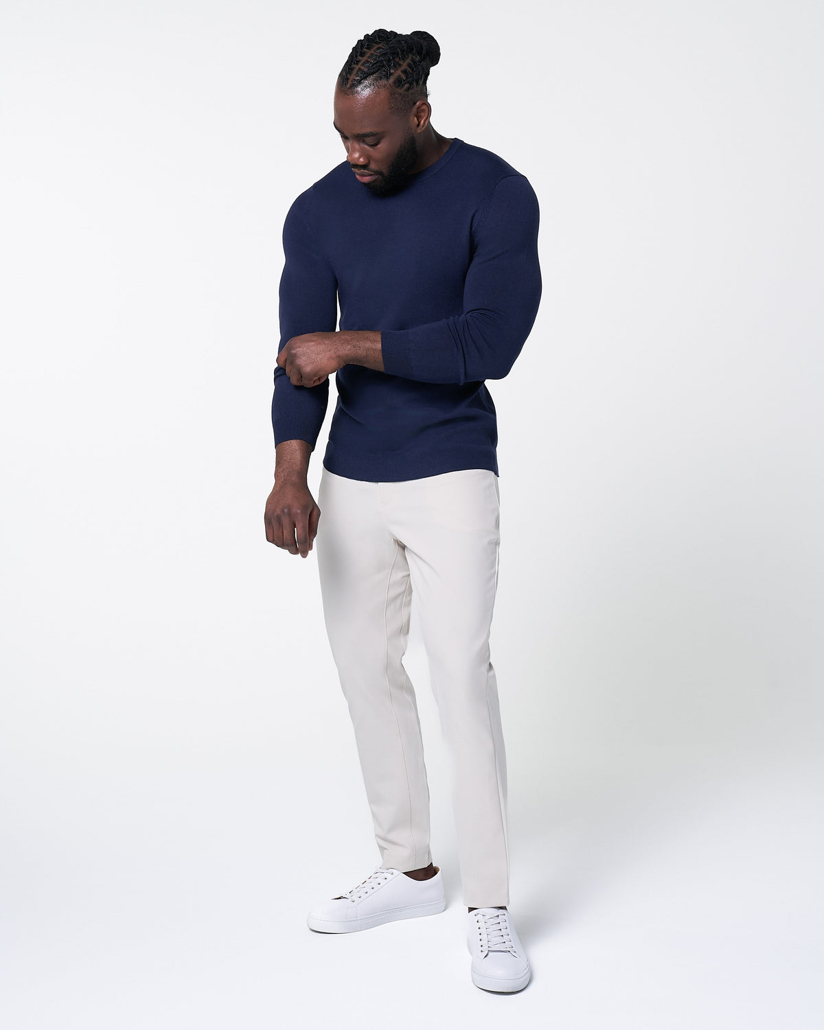 State & Liberty - Mid-Weight Wool Crewneck - Navy