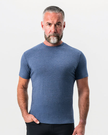 State & Liberty - "The Raymond" Storm Blue Short Sleeve Crewneck