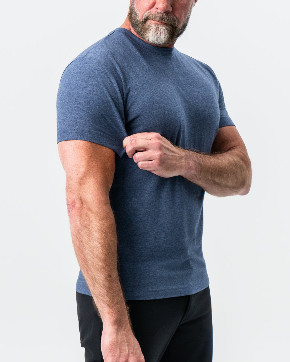 State & Liberty - "The Raymond" Storm Blue Short Sleeve Crewneck