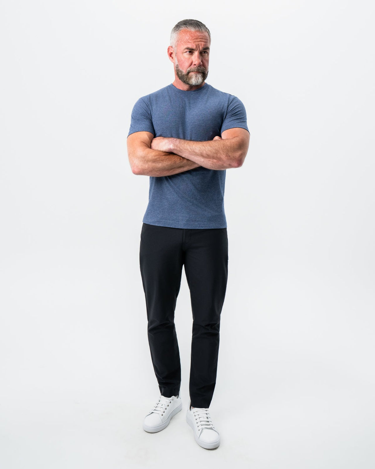State & Liberty - "The Raymond" Storm Blue Short Sleeve Crewneck