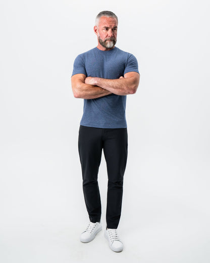 State & Liberty - "The Raymond" Storm Blue Short Sleeve Crewneck