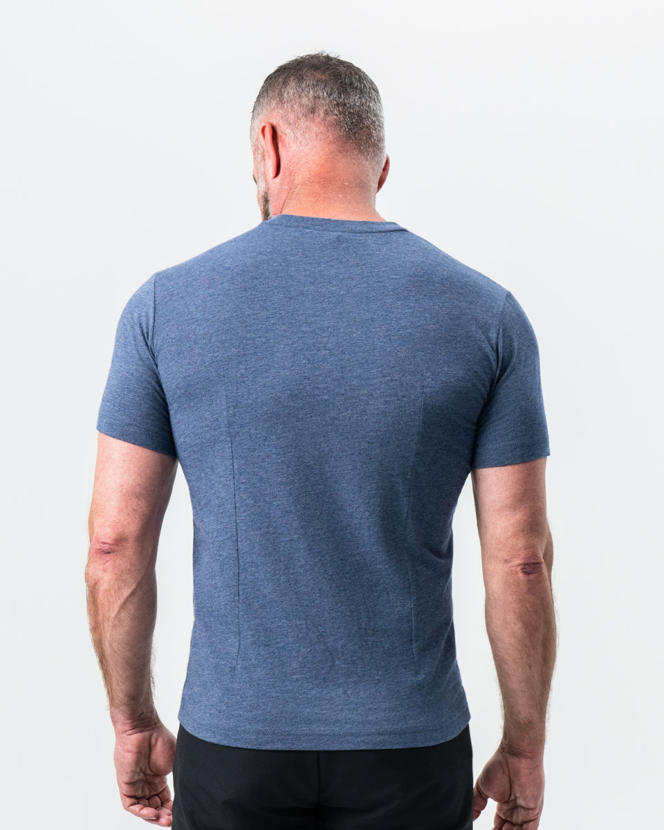 State & Liberty - "The Raymond" Storm Blue Short Sleeve Crewneck