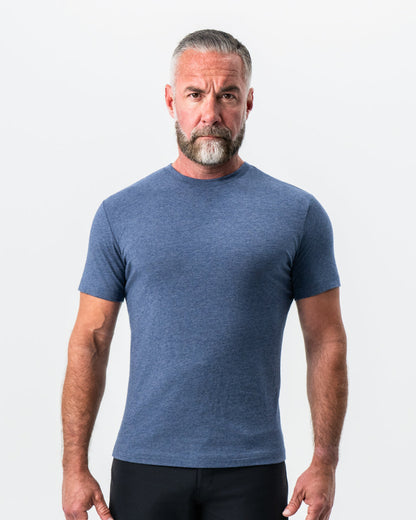 State & Liberty - "The Raymond" Storm Blue Short Sleeve Crewneck