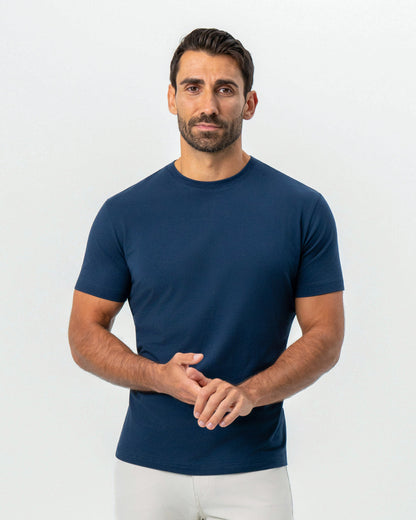 State & Liberty - "The Hartford" Navy Short Sleeve Crewneck