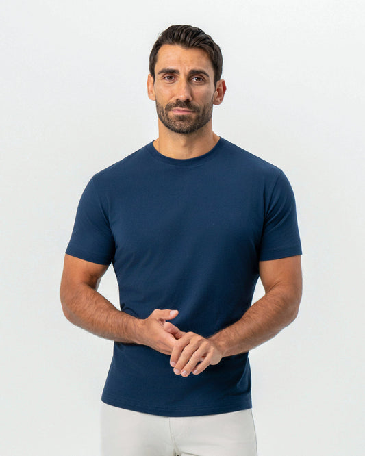 State & Liberty - "The Hartford" Navy Short Sleeve Crewneck
