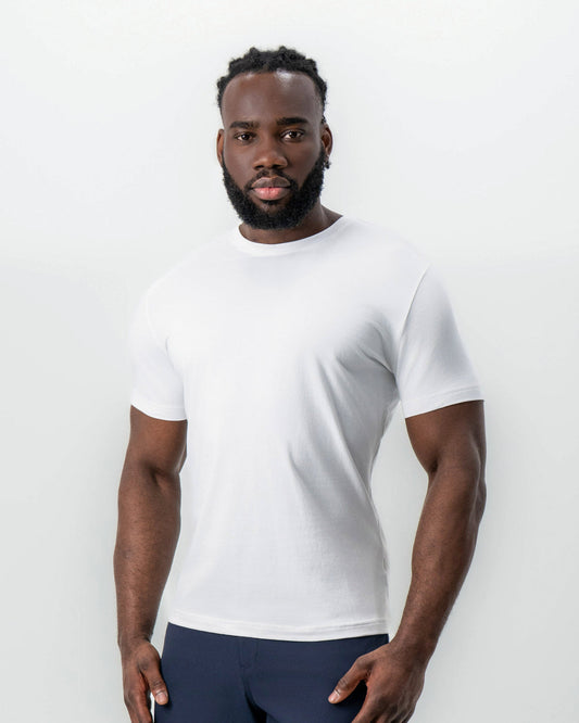 State & Liberty - "The Taylor" White Short Sleeve Crewneck