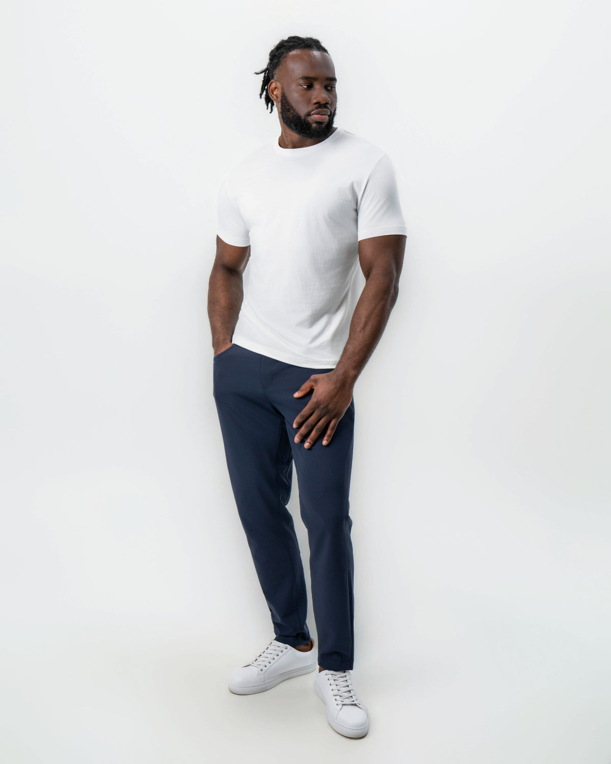 State & Liberty - "The Taylor" White Short Sleeve Crewneck