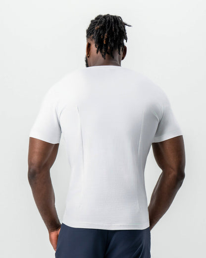State & Liberty - "The Taylor" White Short Sleeve Crewneck