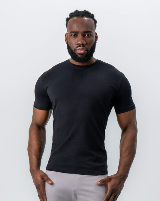 State & Liberty - "The Westport" Black Short Sleeve Crewneck