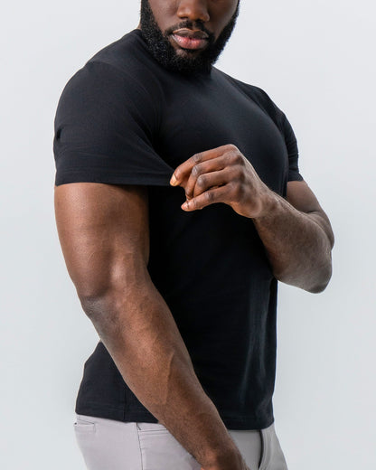 State & Liberty - "The Westport" Black Short Sleeve Crewneck