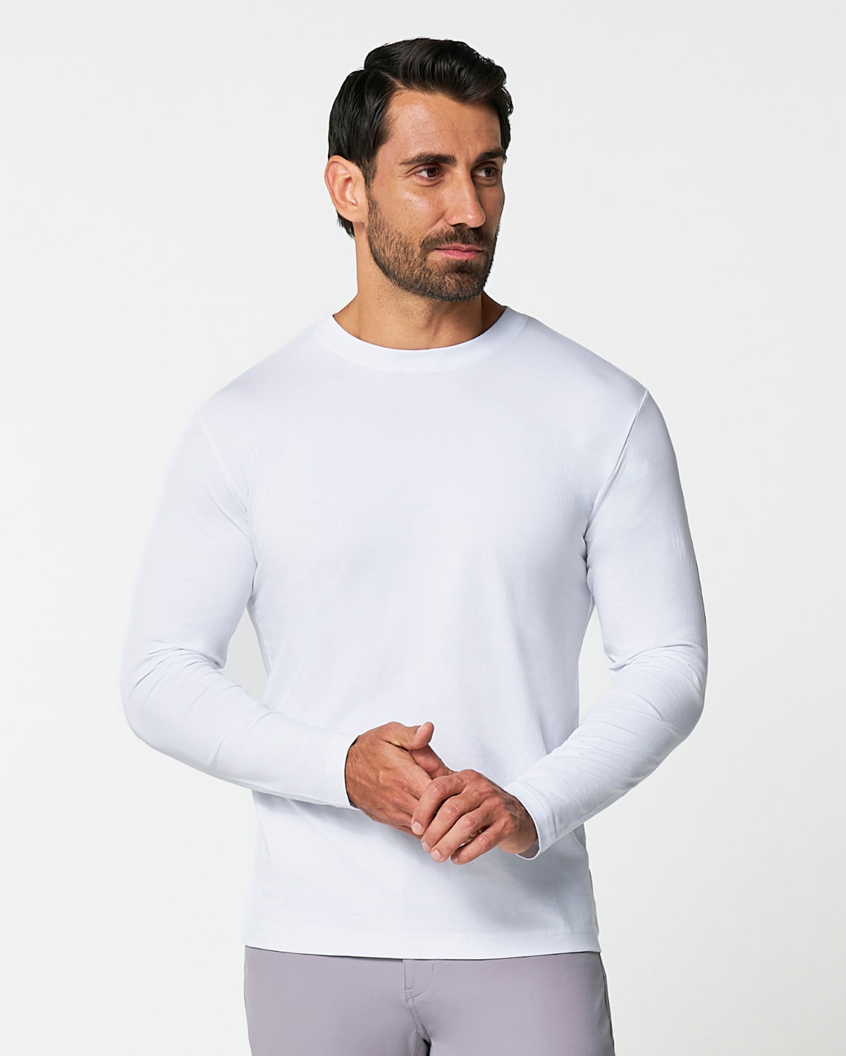 State & Liberty - "The Middletown" White Long Sleeve Crewneck