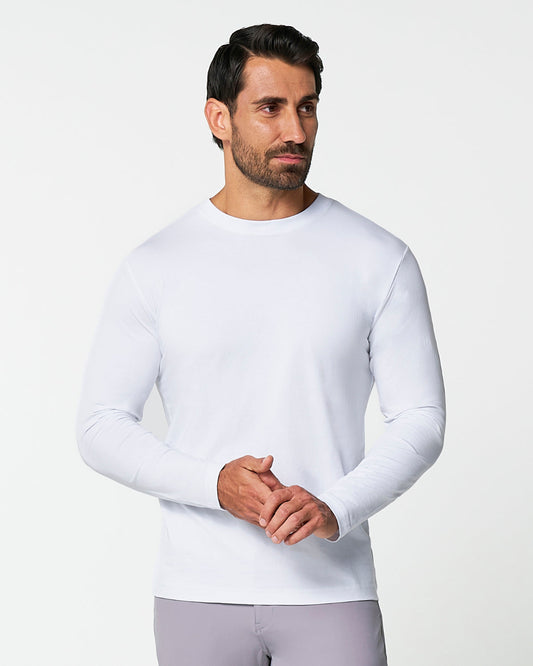 State & Liberty - "The Middletown" White Long Sleeve Crewneck