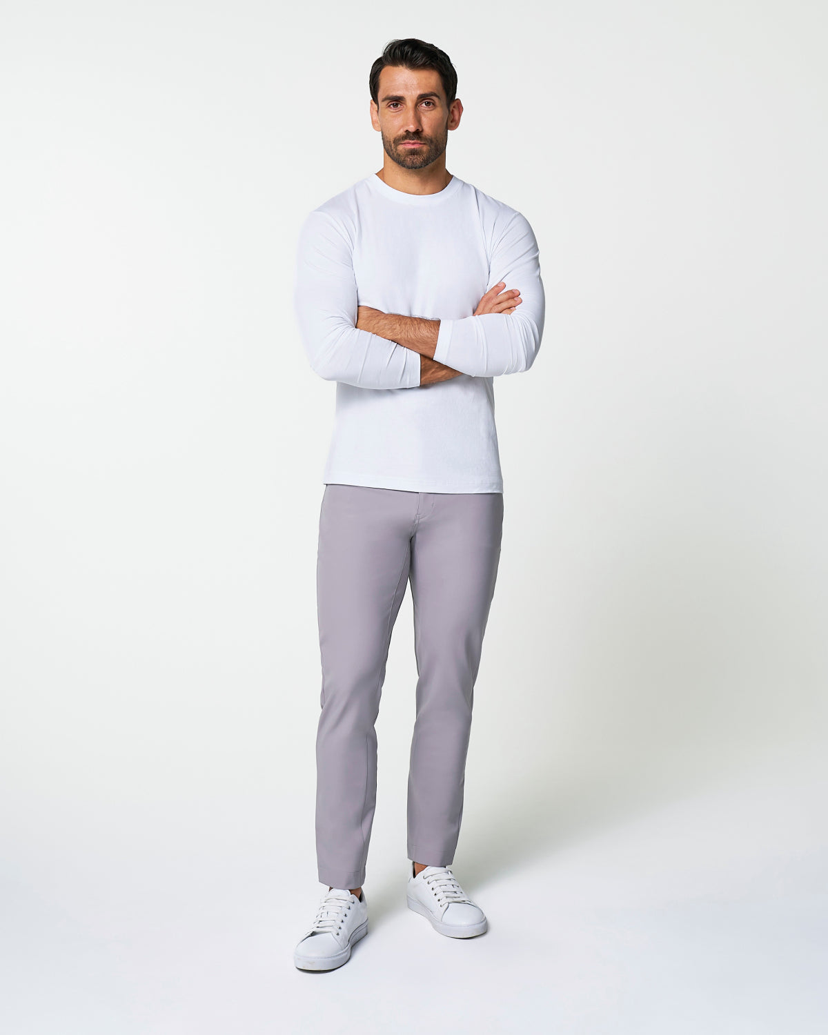State & Liberty - "The Middletown" White Long Sleeve Crewneck