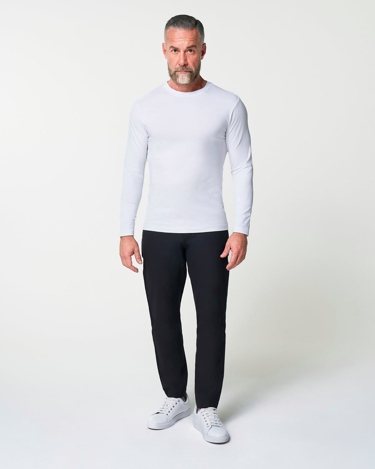State & Liberty - "The Middletown" White Long Sleeve Crewneck