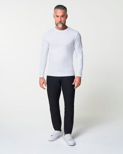 State & Liberty - "The Middletown" White Long Sleeve Crewneck
