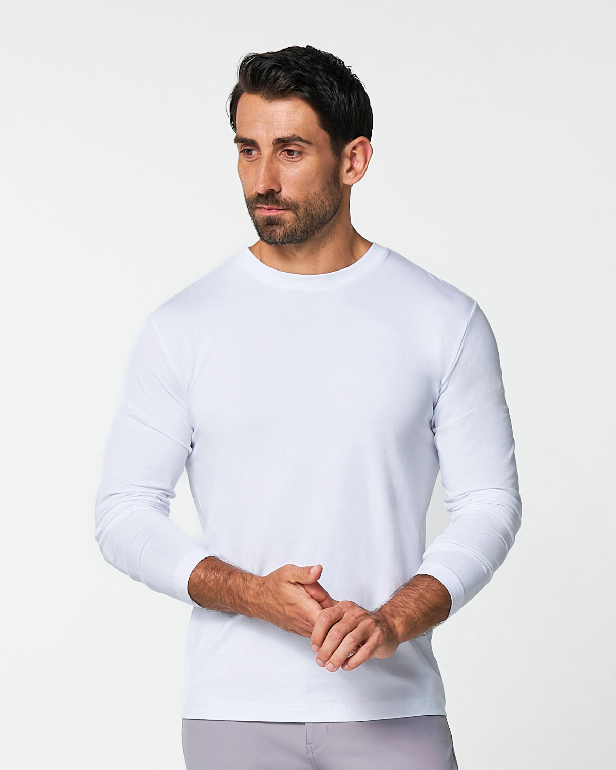 State & Liberty - "The Middletown" White Long Sleeve Crewneck