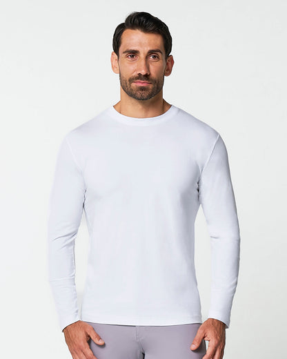State & Liberty - "The Middletown" White Long Sleeve Crewneck