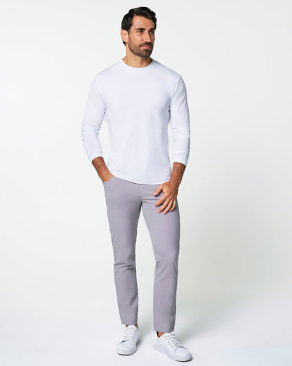 State & Liberty - "The Middletown" White Long Sleeve Crewneck