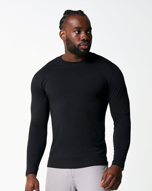 State & Liberty - "The Riley" Black Long Sleeve Crewneck