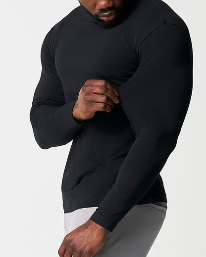 State & Liberty - "The Riley" Black Long Sleeve Crewneck