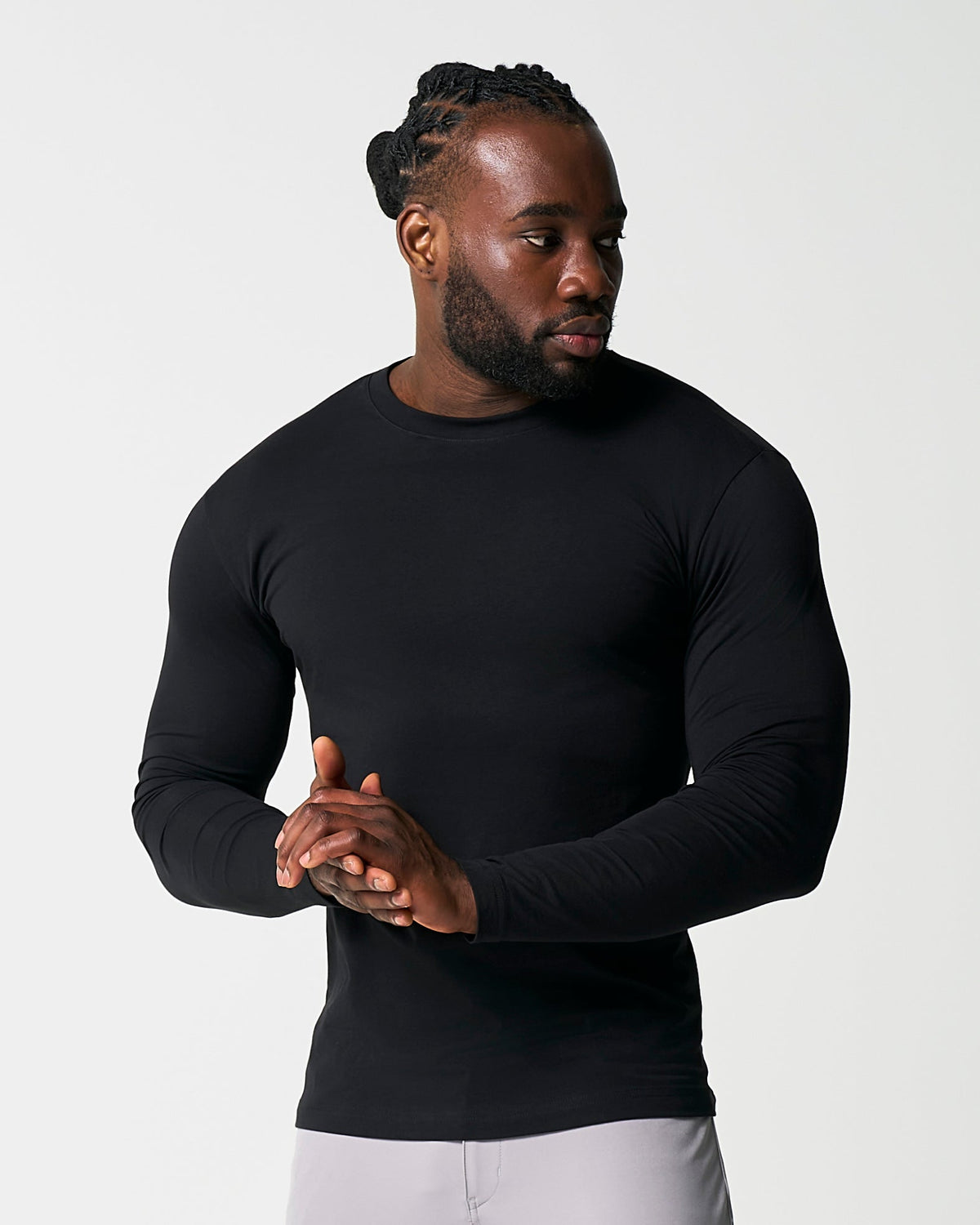 State & Liberty - "The Riley" Black Long Sleeve Crewneck