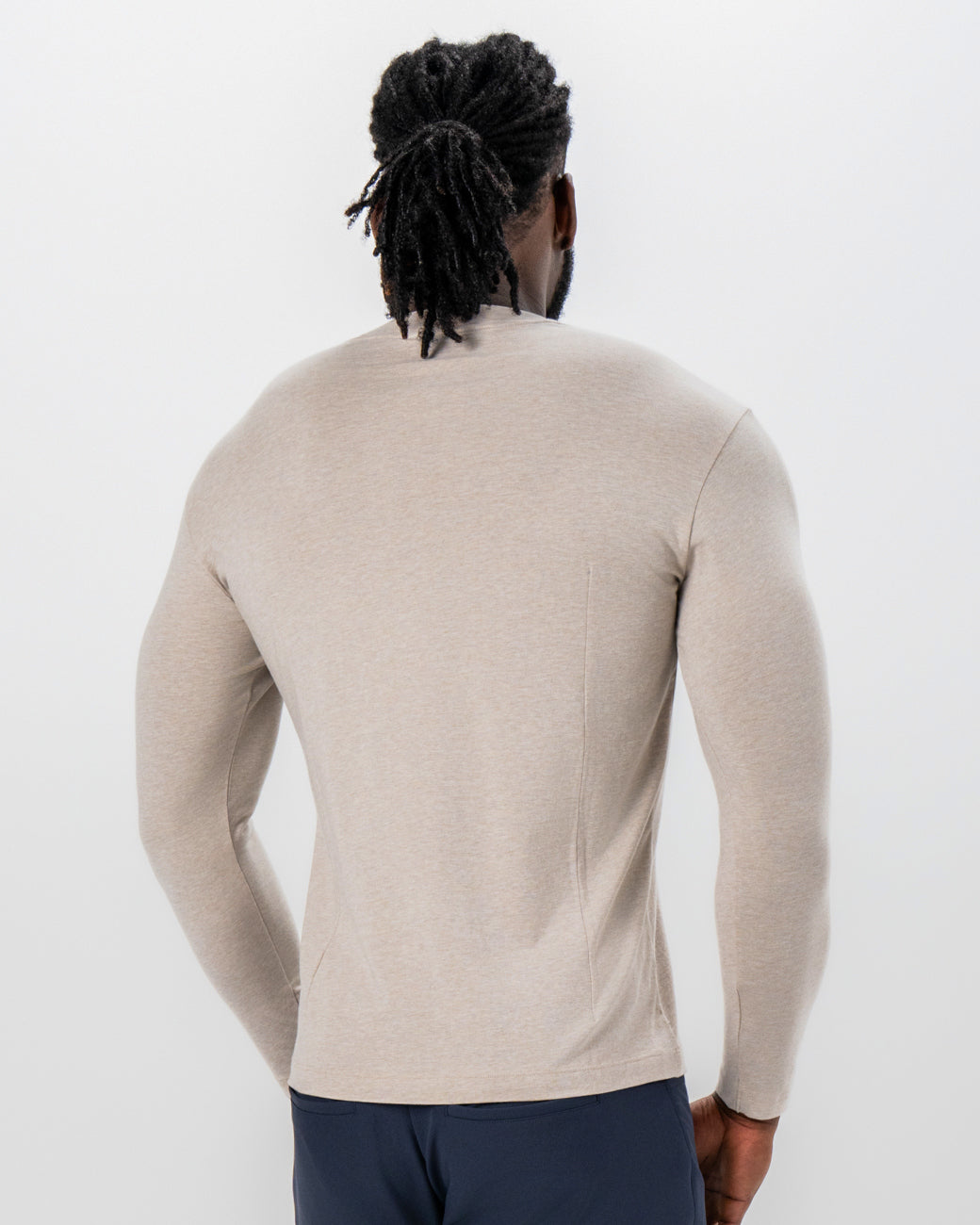 State & Liberty - "The Landon" Heathered Cream Long Sleeve Crewneck