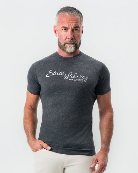 State & Liberty - Logo T-Shirt - Charcoal
