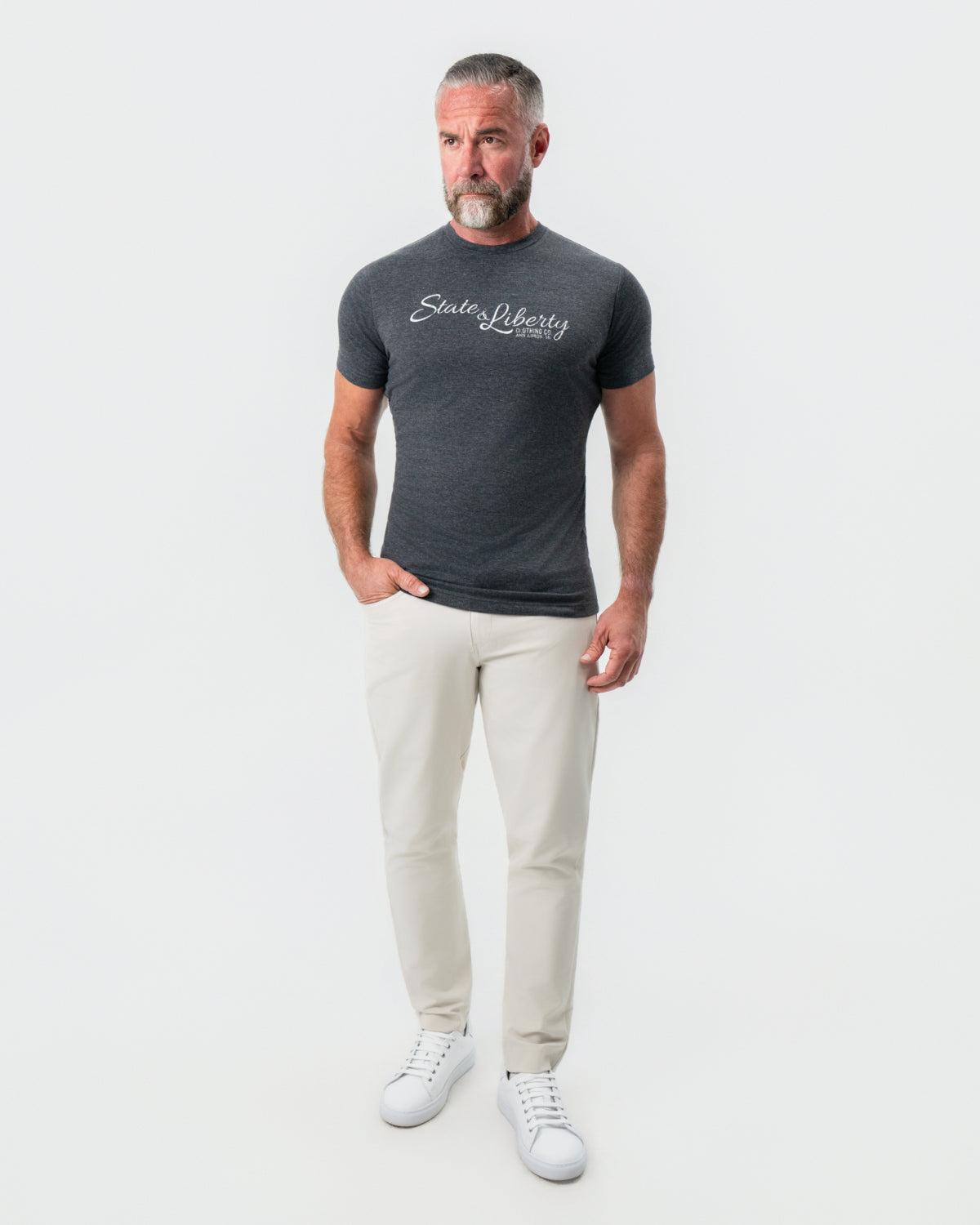 State & Liberty - Logo T-Shirt - Charcoal