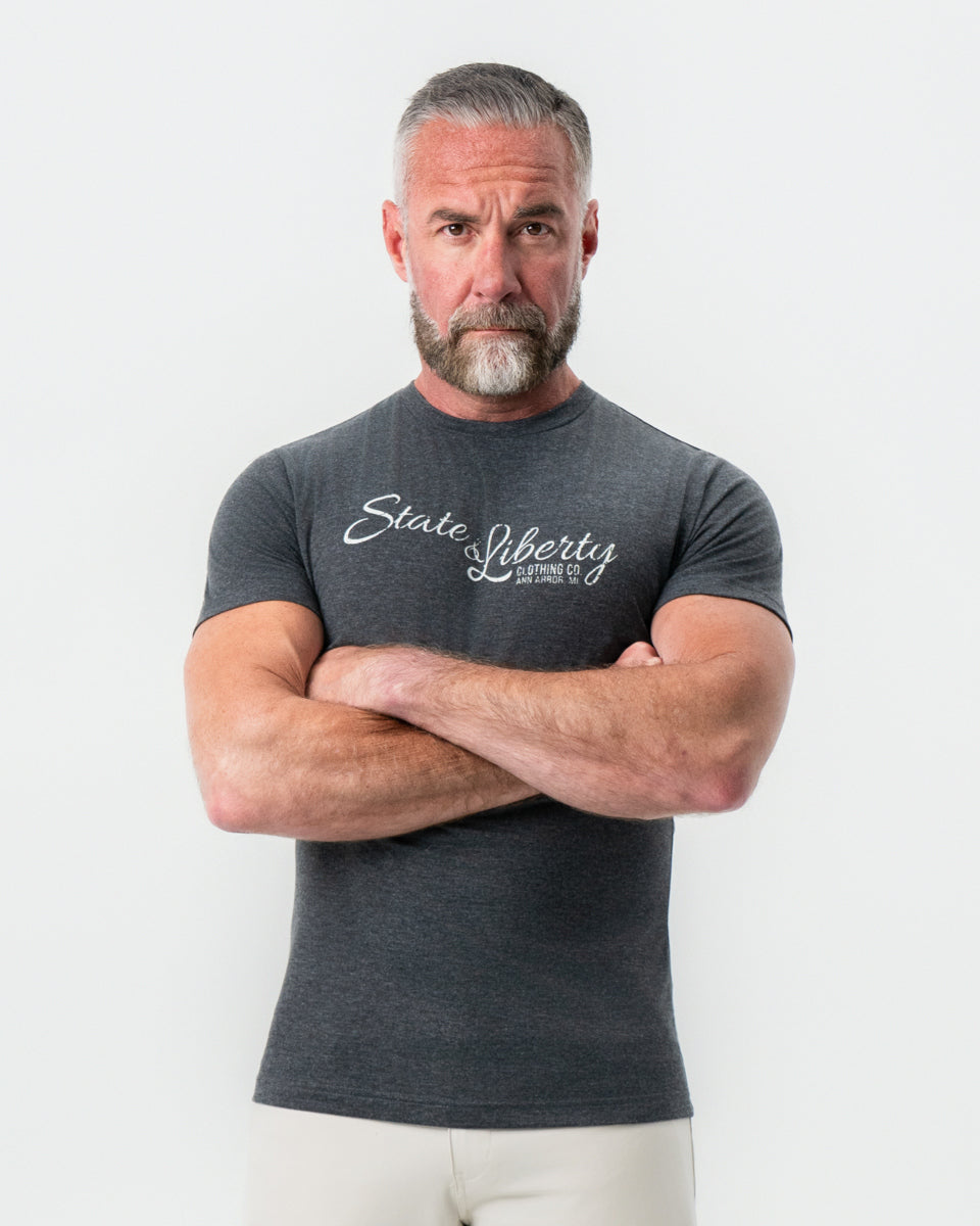 State & Liberty - Logo T-Shirt - Charcoal
