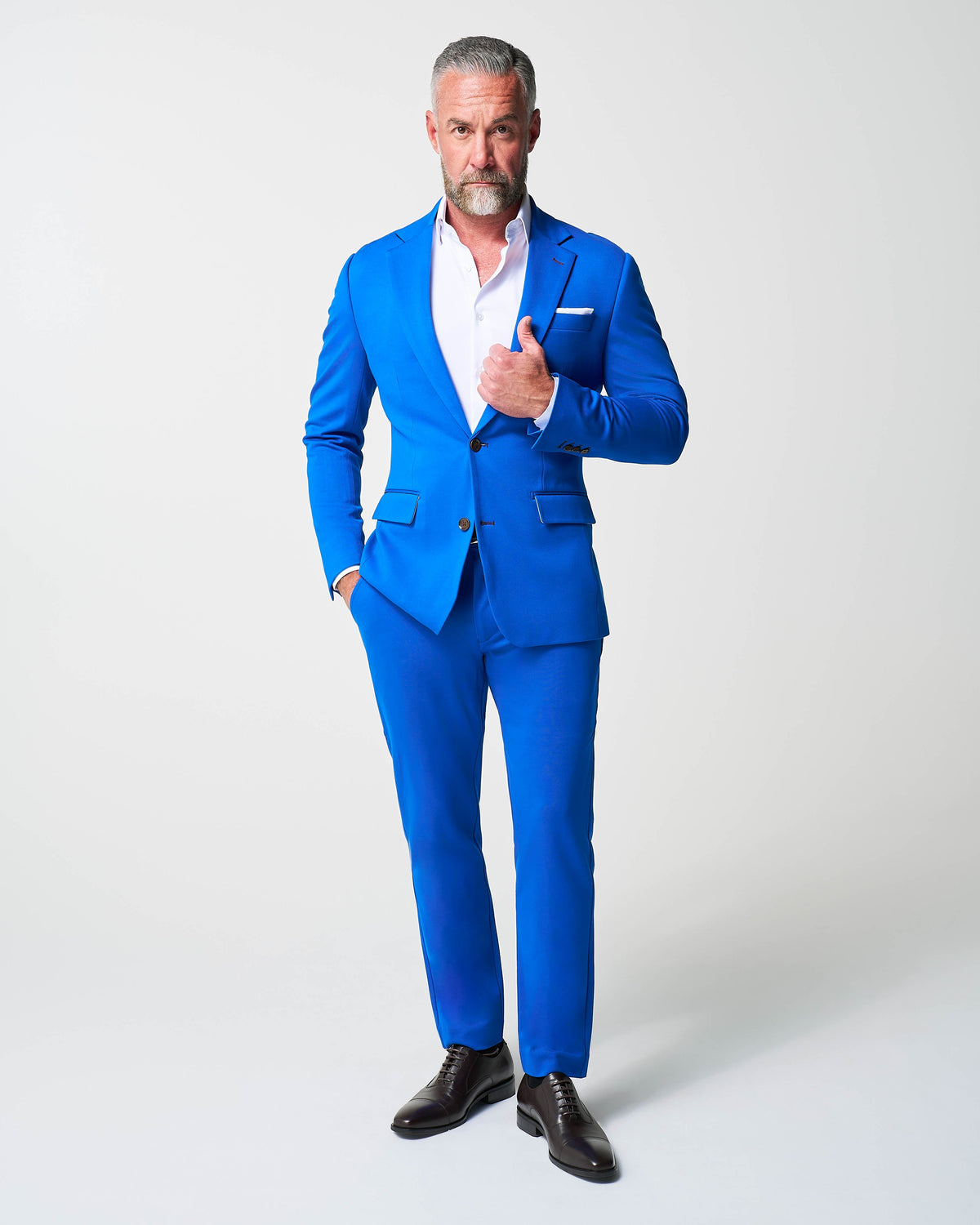 State & Liberty - Athletic Fit Stretch Suit Pants - Solid Royal Blue