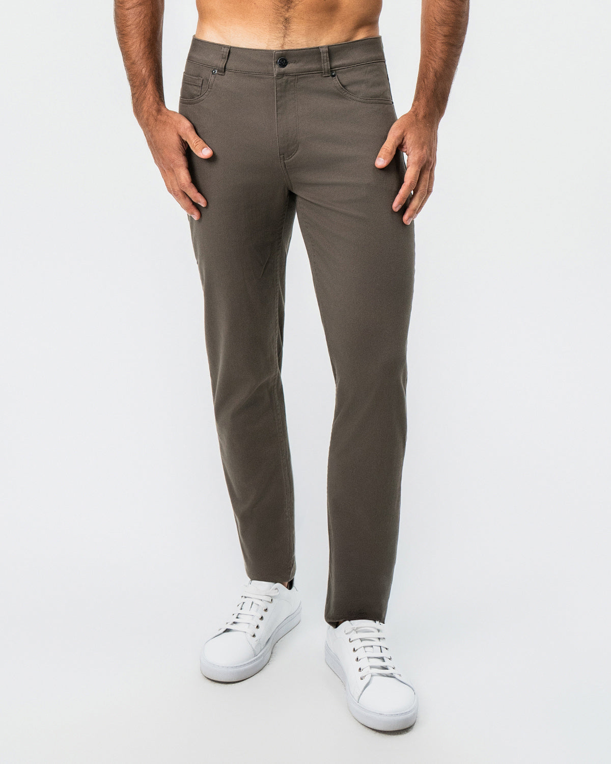 State & Liberty - Performance Cotton Twill 5 Pocket Pant - Olive