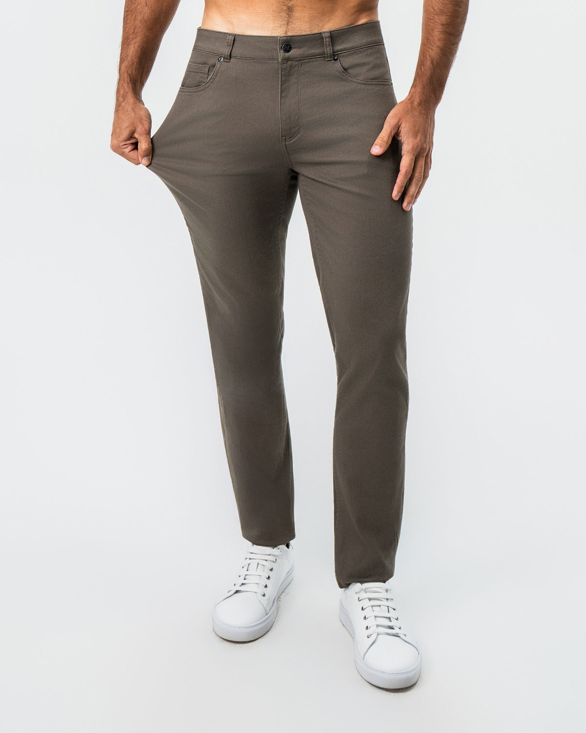 State & Liberty - Performance Cotton Twill 5 Pocket Pant - Olive