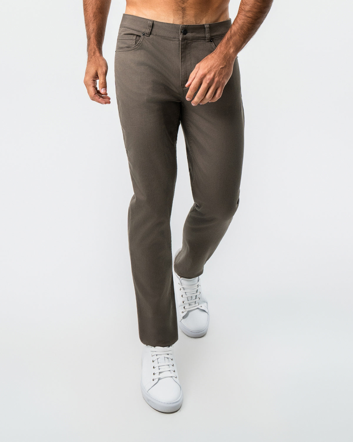 State & Liberty - Performance Cotton Twill 5 Pocket Pant - Olive