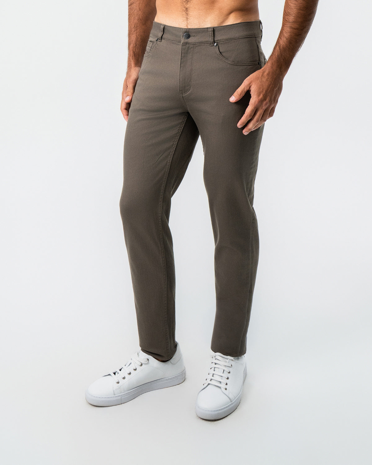State & Liberty - Performance Cotton Twill 5 Pocket Pant - Olive