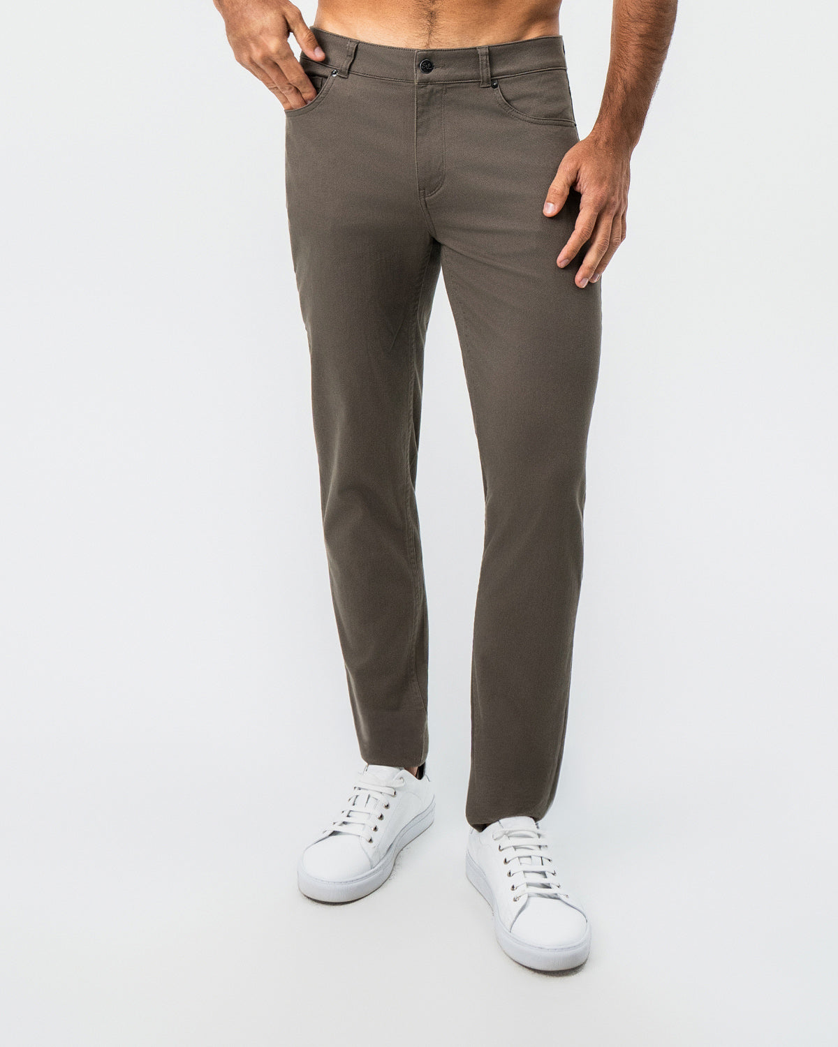 State & Liberty - Performance Cotton Twill 5 Pocket Pant - Olive