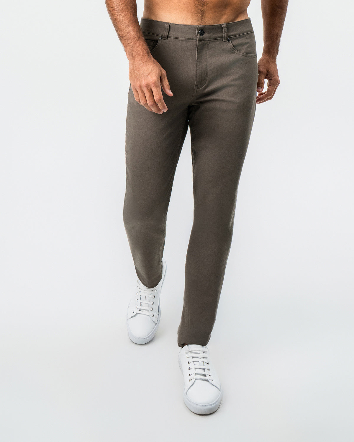 State & Liberty - Performance Cotton Twill 5 Pocket Pant - Olive