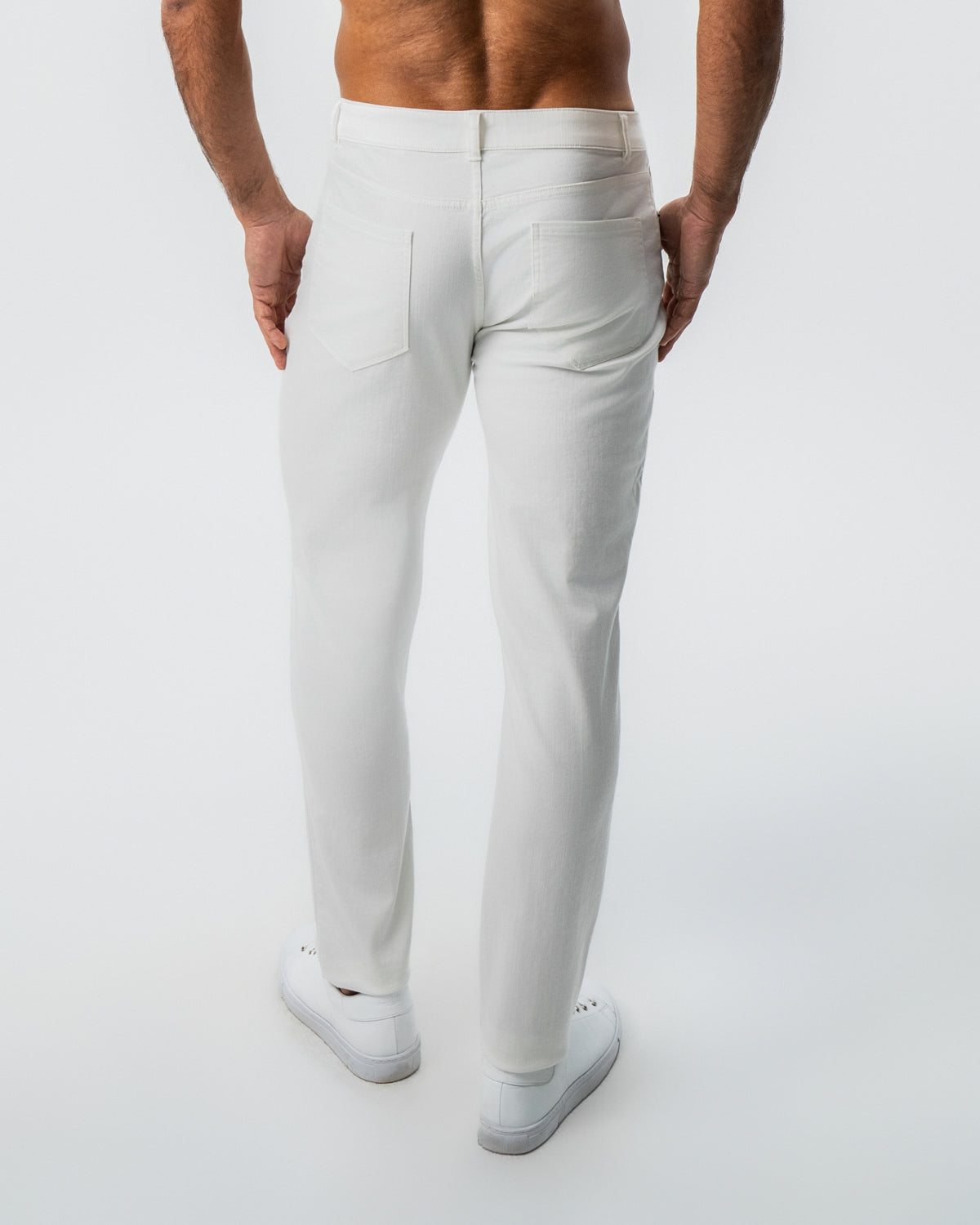 State & Liberty - Performance Cotton Twill 5 Pocket Pant - White
