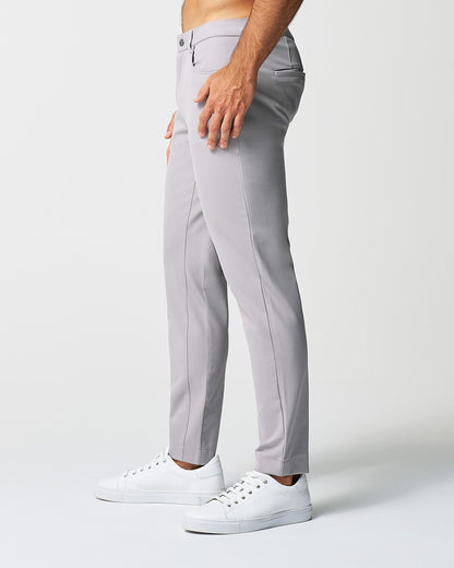 State & Liberty - Athletic Fit Stretch Tech Chino - Light Grey