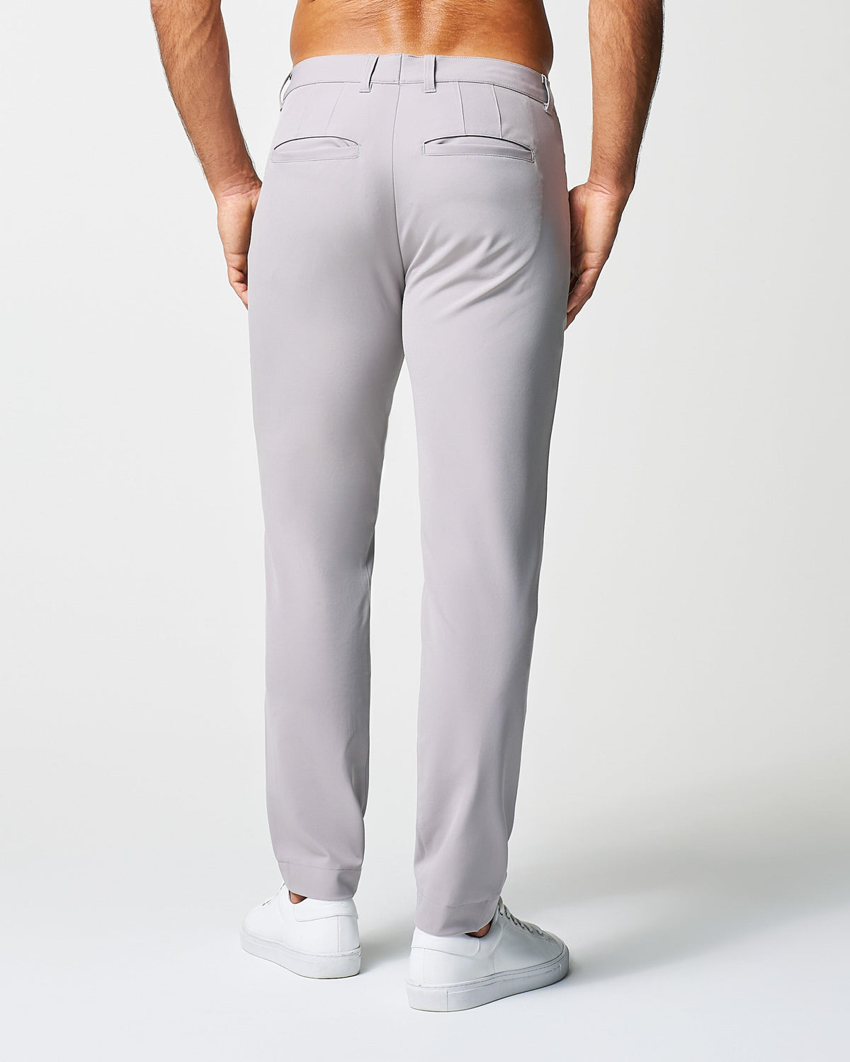 State & Liberty - Athletic Fit Stretch Tech Chino - Light Grey