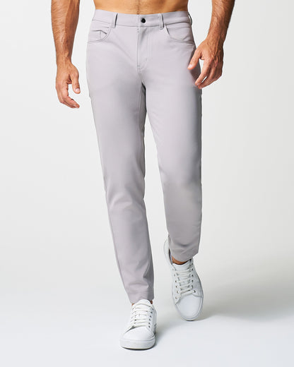 State & Liberty - Athletic Fit Stretch Tech Chino - Light Grey