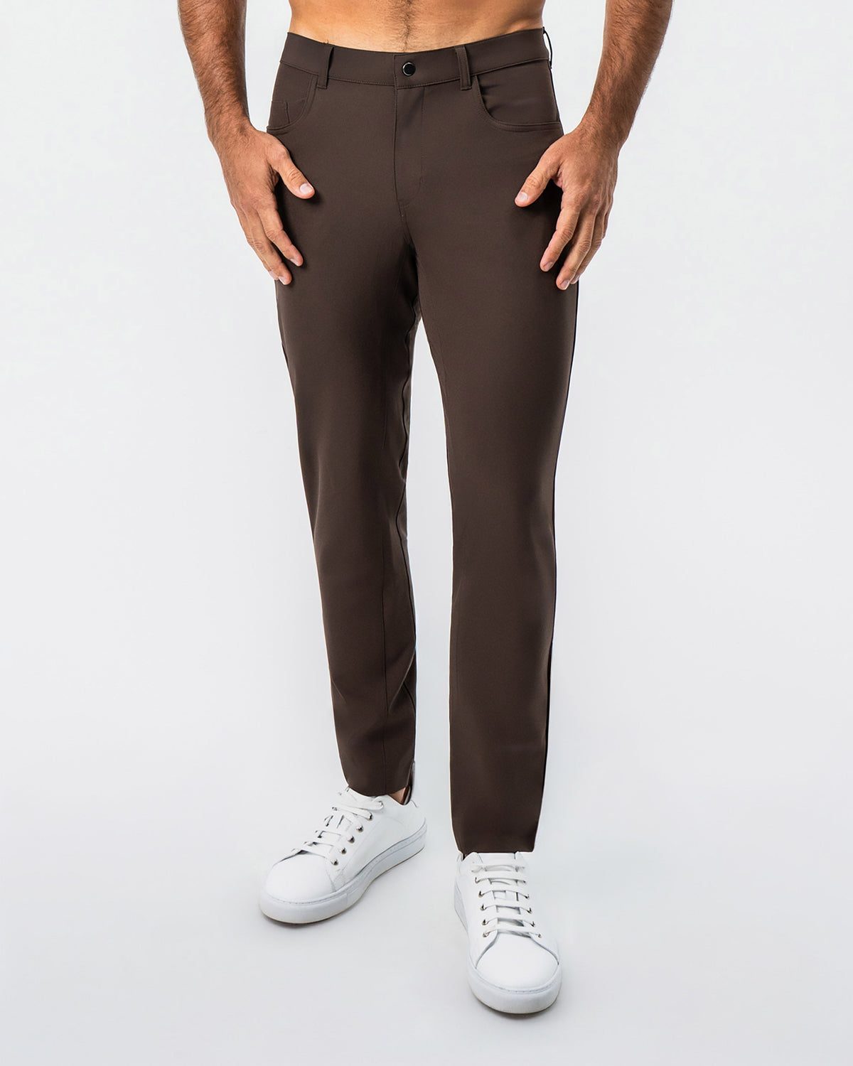 State & Liberty - Athletic Fit Stretch Tech Chino - Brown