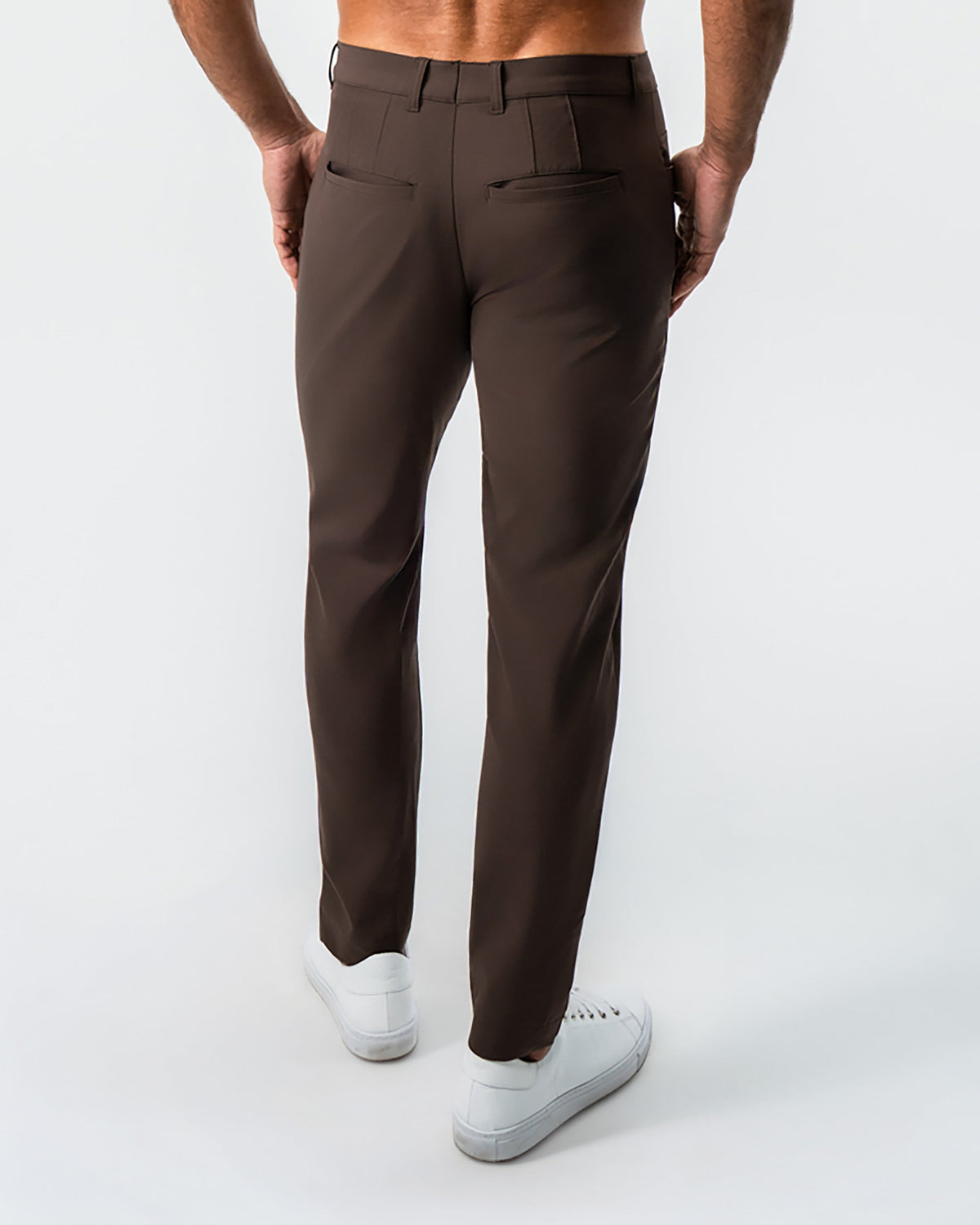 State & Liberty - Athletic Fit Stretch Tech Chino - Brown