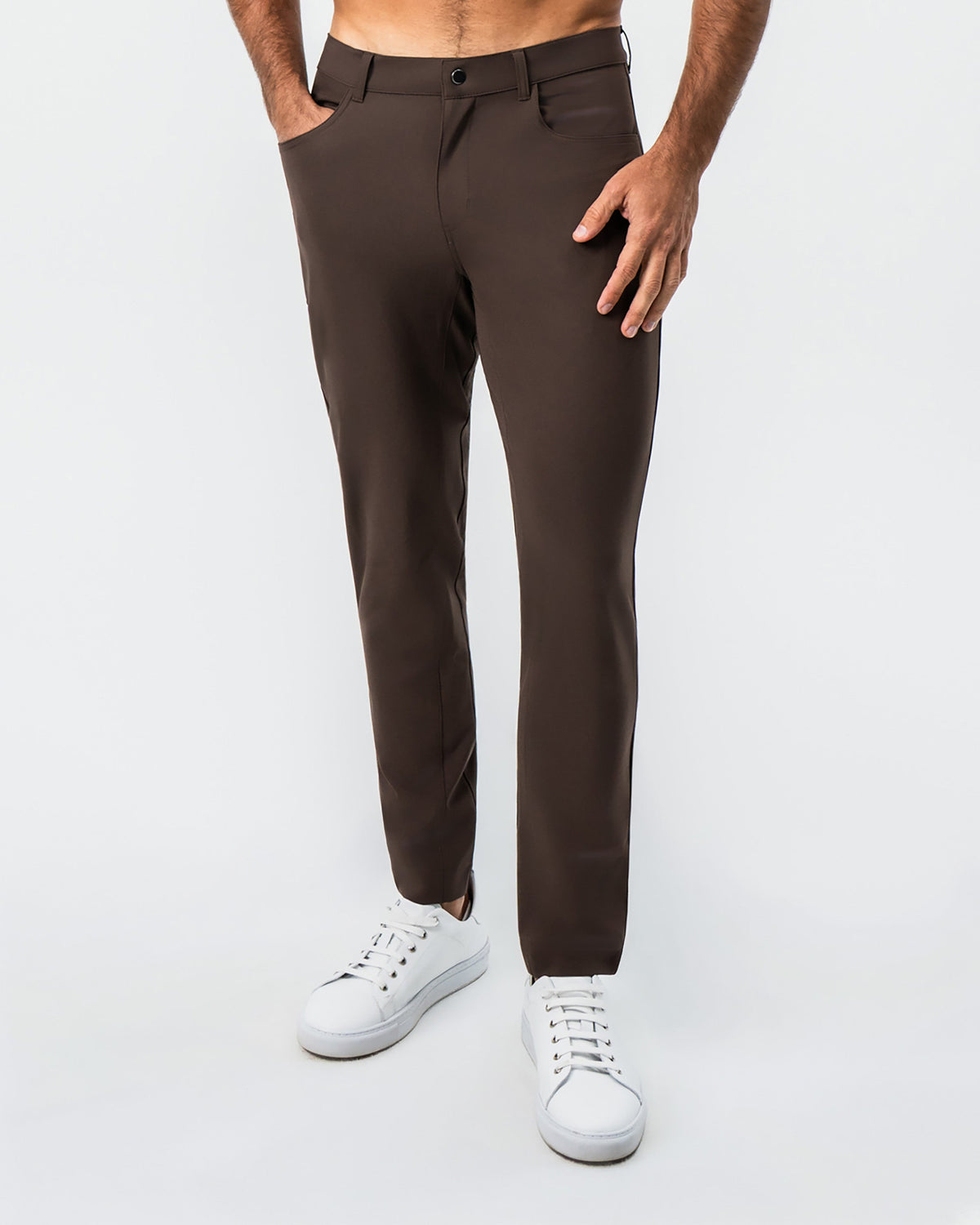 State & Liberty - Athletic Fit Stretch Tech Chino - Brown