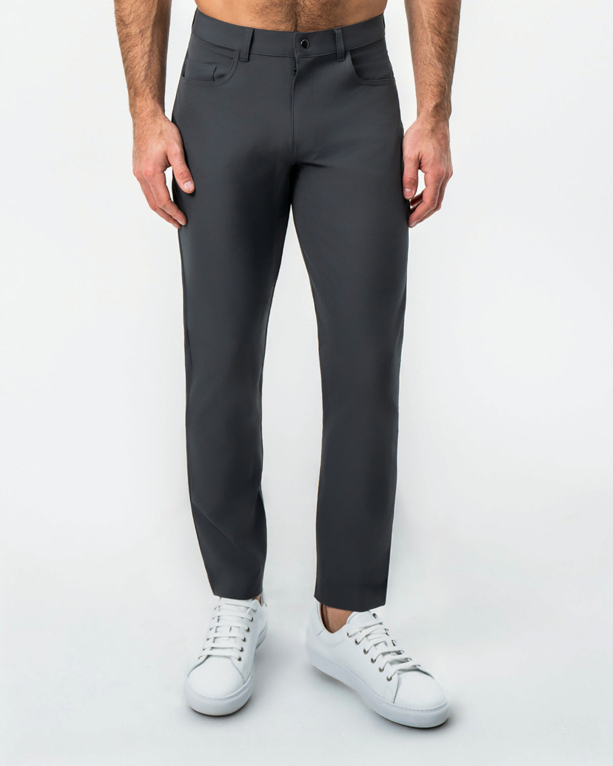 State & Liberty - Athletic Fit Stretch Tech Chino - Charcoal