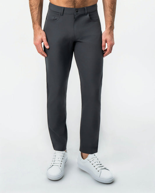 State & Liberty - Athletic Fit Stretch Tech Chino - Charcoal