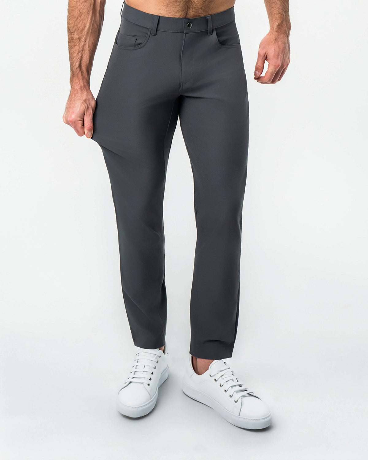 State & Liberty - Athletic Fit Stretch Tech Chino - Charcoal