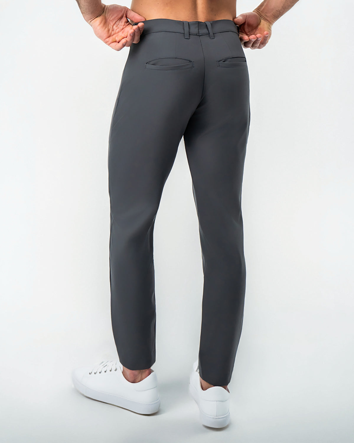 State & Liberty - Athletic Fit Stretch Tech Chino - Charcoal
