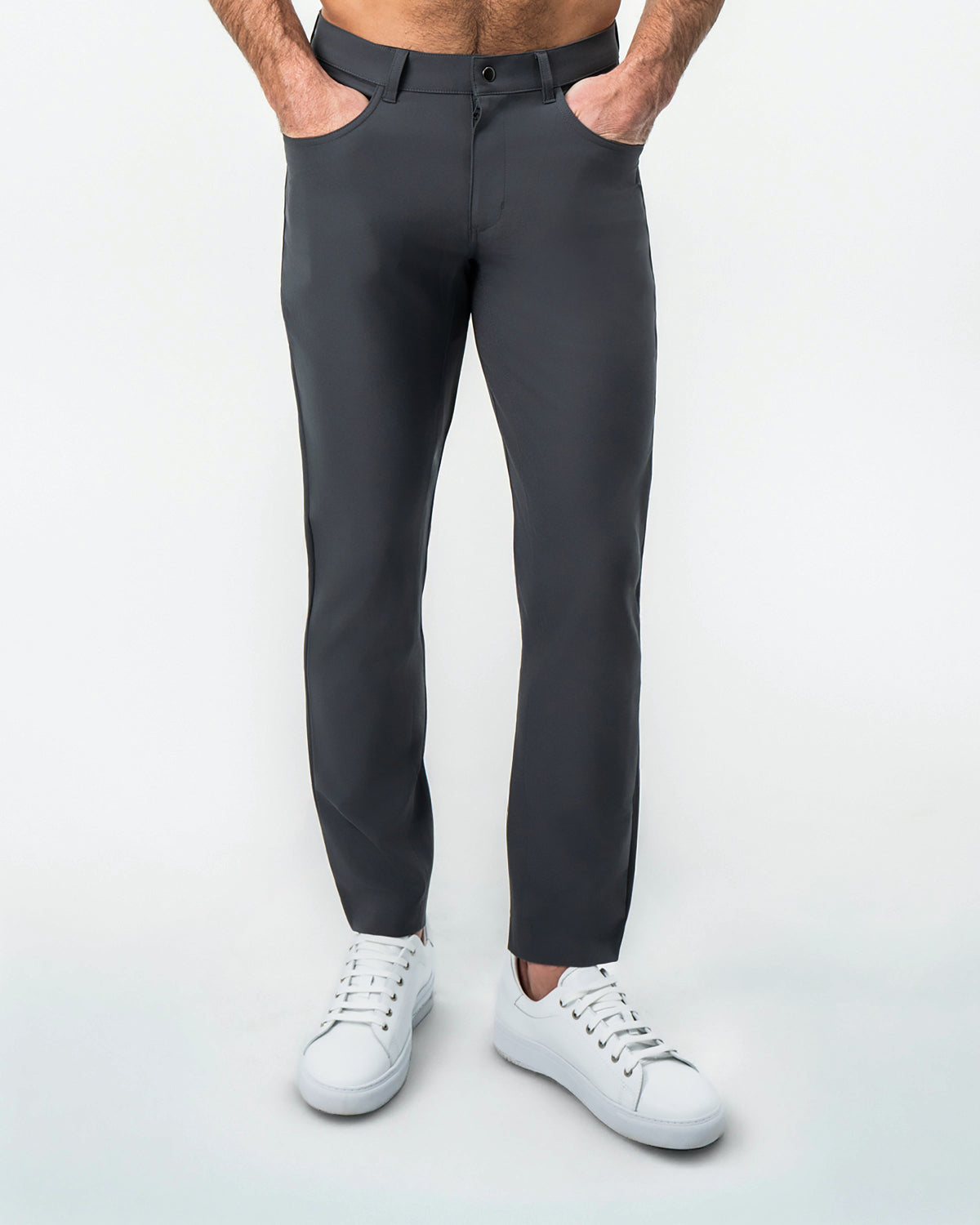 State & Liberty - Athletic Fit Stretch Tech Chino - Charcoal